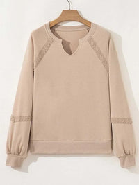 Women's Casual Loose Lace Patchwork Sweatshirt