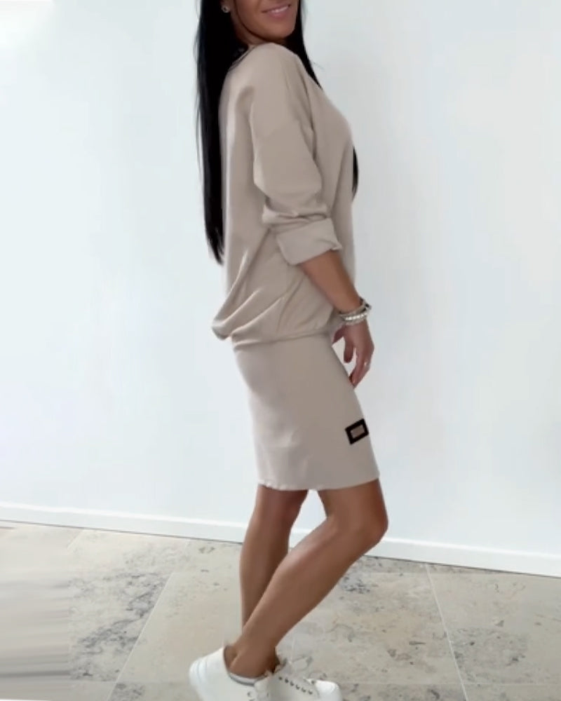 Clemence - Long-Sleeve Shift Dress