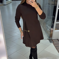 Asymmetric Pleated Dress