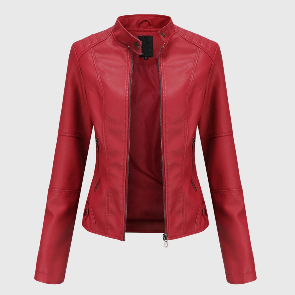 Chic Faux Leather Jacket - view 5