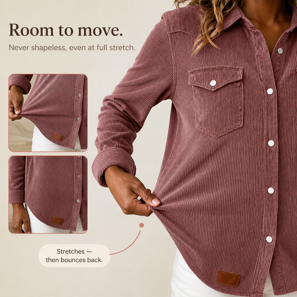 Ribbed Knit Button-Front Shacket - Susan & Anne