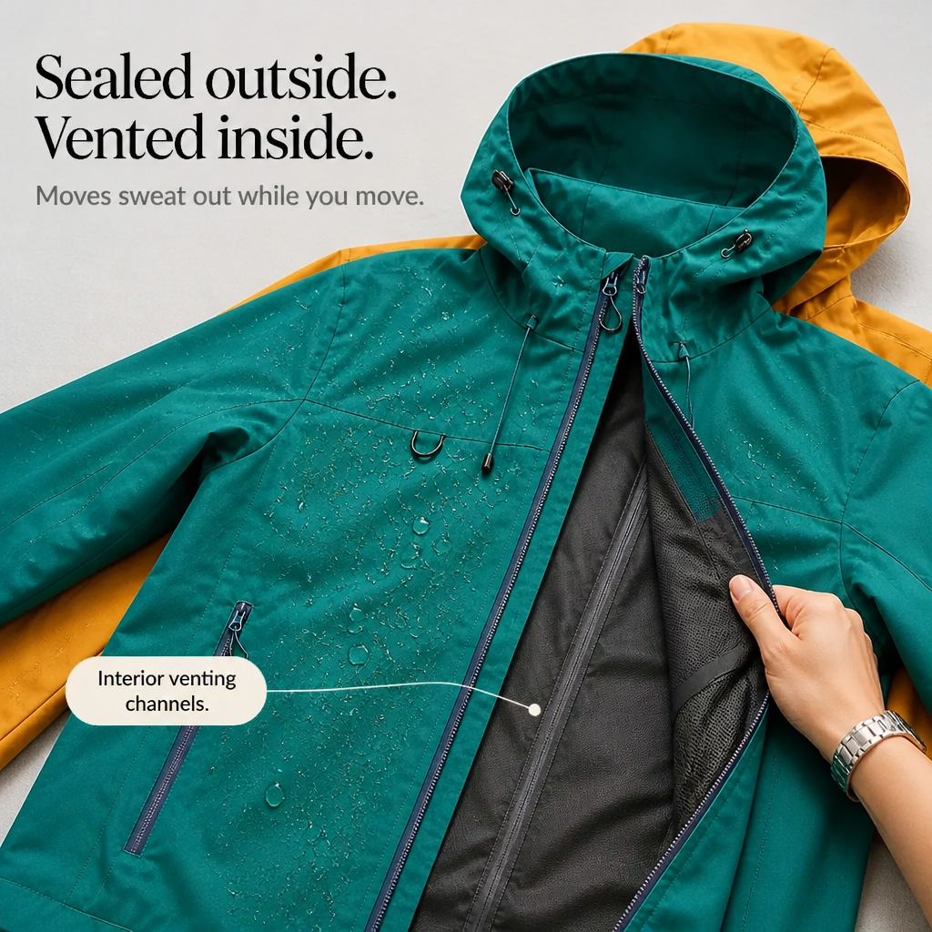Lotus-Effect Waterproof Windbreaker Jacket - Susan & Anne