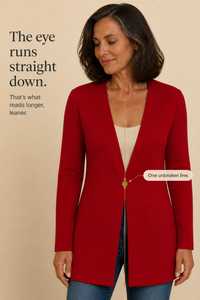 V-Neck Single-Button A-Line Blazer - Susan & Anne