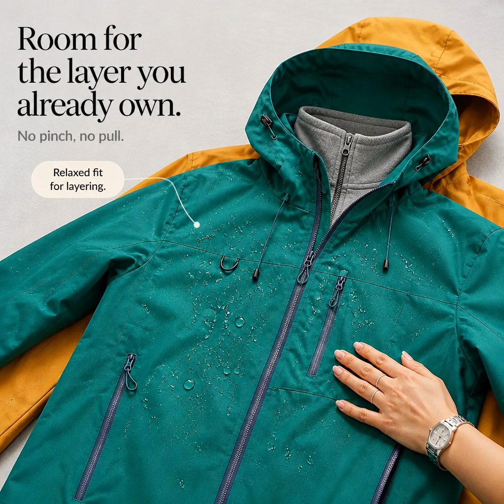 Lotus-Effect Waterproof Windbreaker Jacket - Susan & Anne