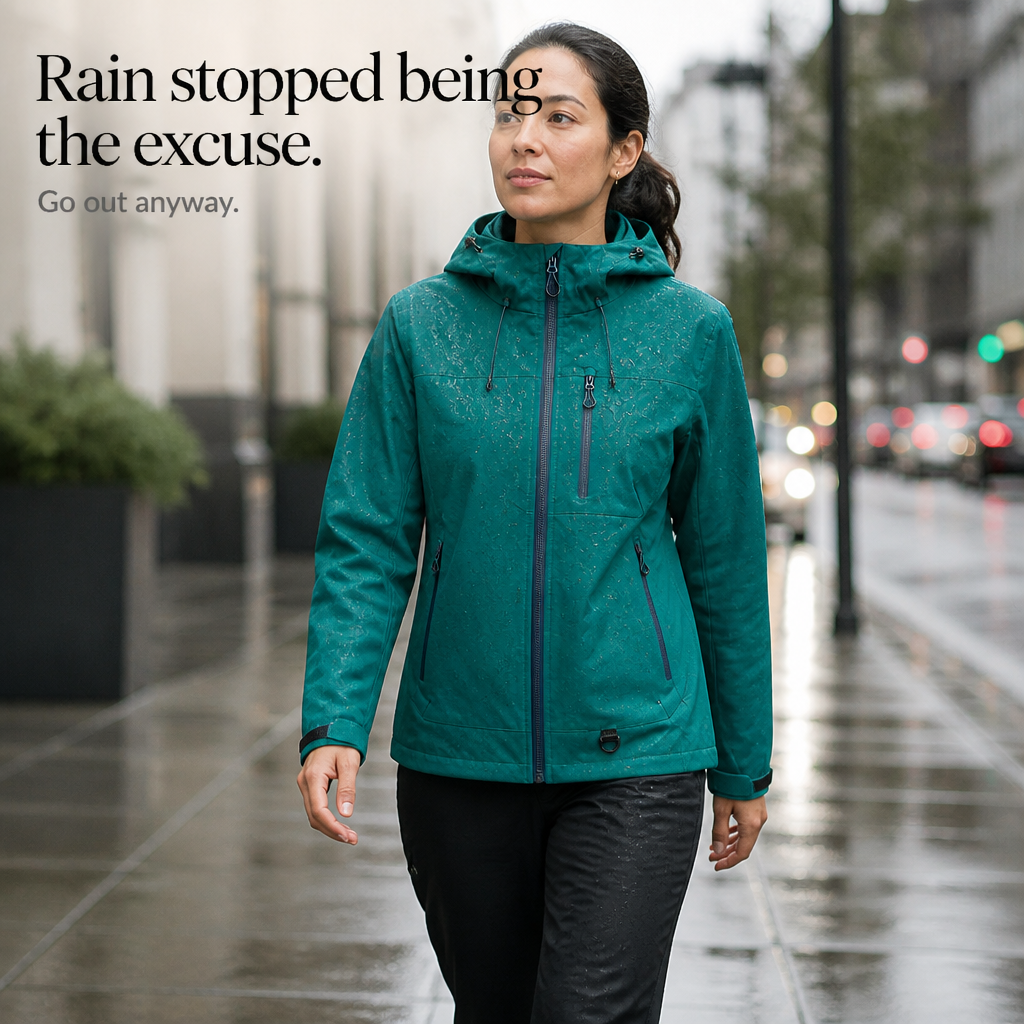 Lotus-Effect Waterproof Windbreaker Jacket - Susan & Anne