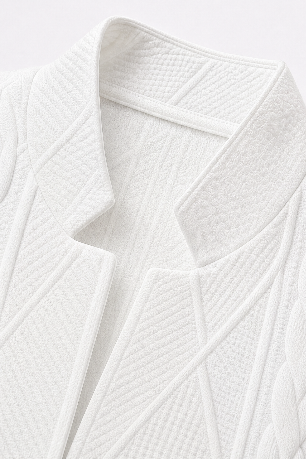 Textured Knit Stand-Collar Open-Front Blazer - Susan & Anne