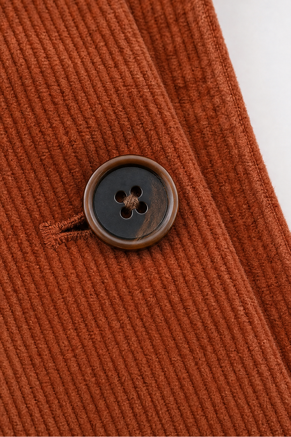 Fine Corduroy-Look Structured-Shoulder Jacket - Susan & Anne
