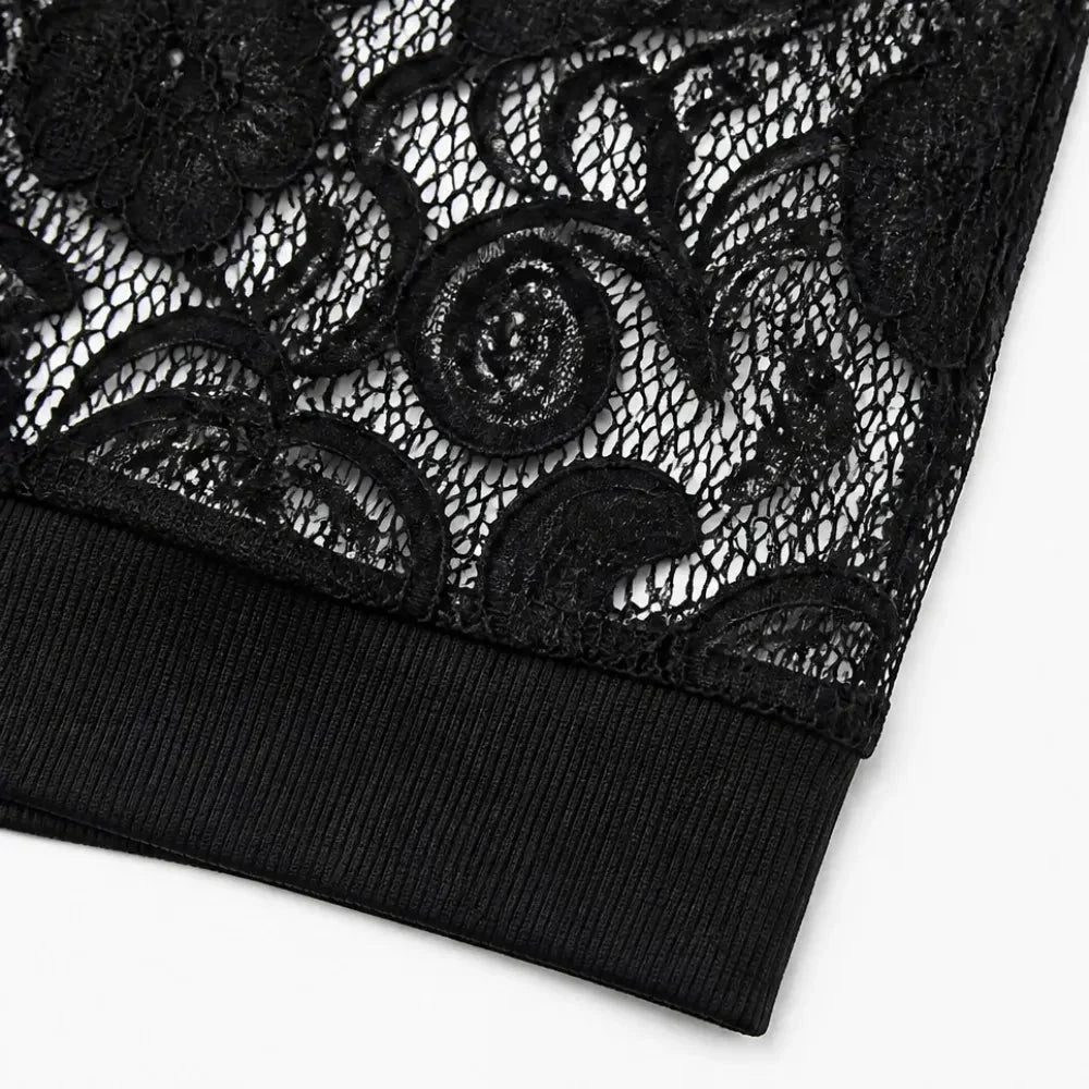 Floral Lace Zip Up Bomber Jacket for Women - Susan & Anne