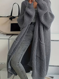 Hemline detail of the rosalienne soft-touch longline cardigan