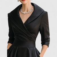 V-Neck Midi Dress