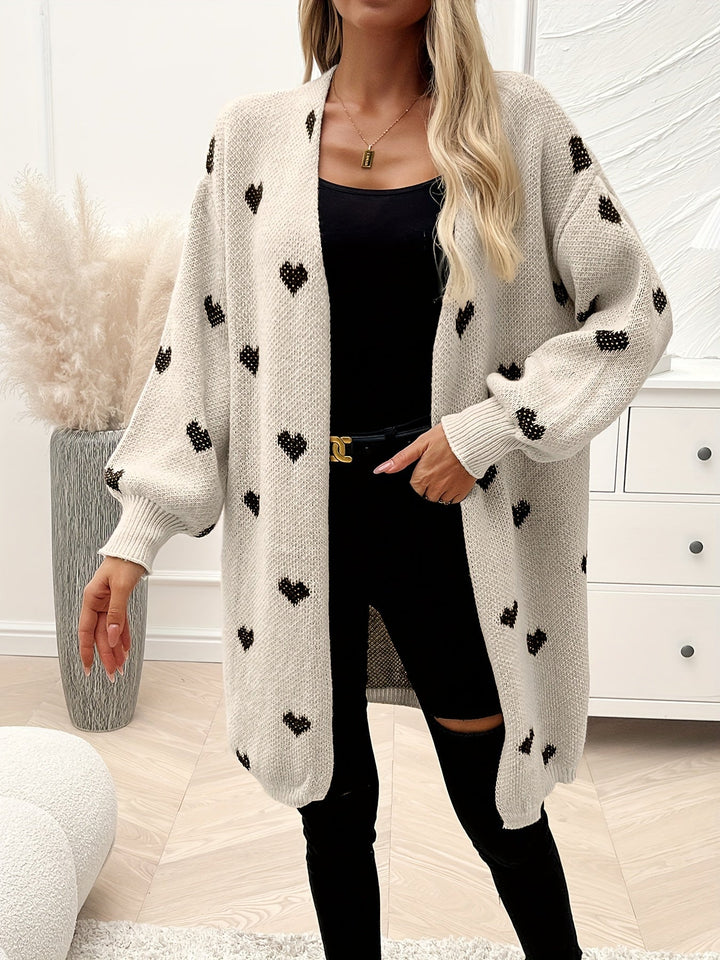 Noretta - Heart Knit Cardigan
