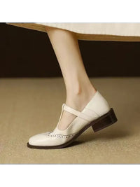 Casual Mary Jane Shoes in beige