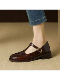 Casual Mary Jane Shoes in brown