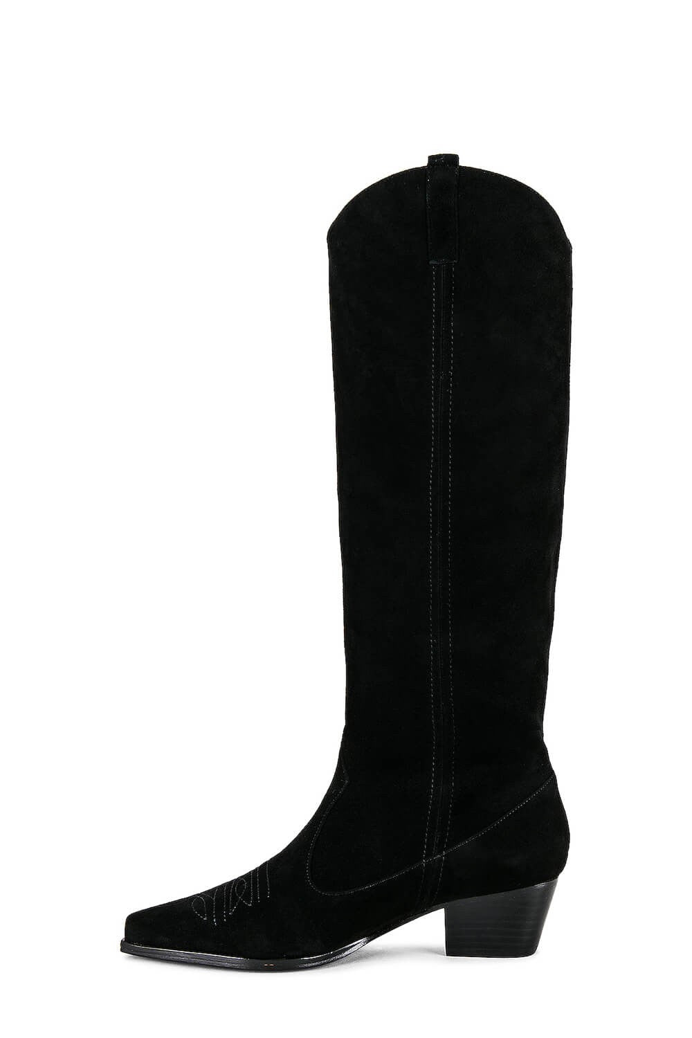 Dakota – Suede Pointed-Toe Western Knee-High Boots