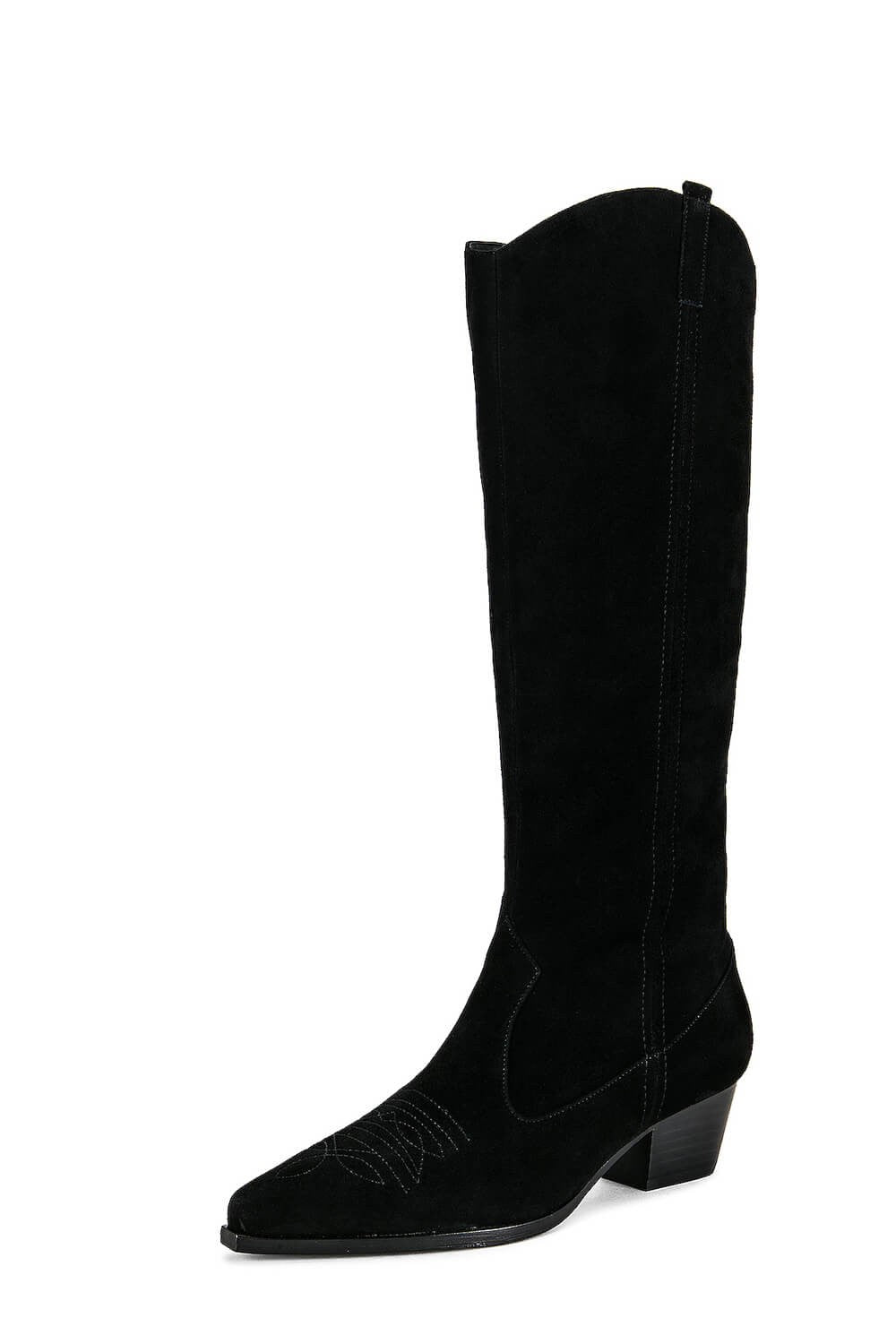 Dakota – Suede Pointed-Toe Western Knee-High Boots