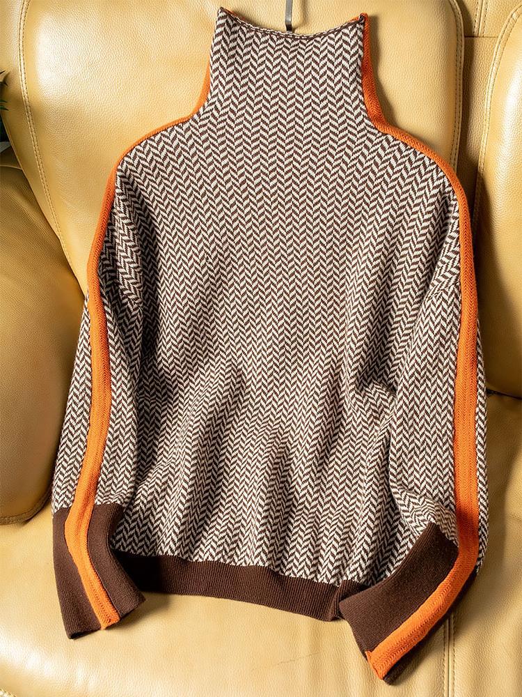 Women's Striped Roll Neck Jumper - Susan & Anne