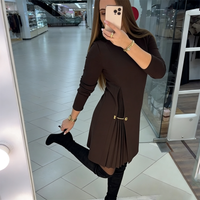 Asymmetric Pleated Dress