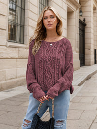 Dropped Shoulder Long Sleeve Sweater