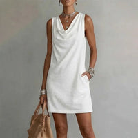 Elegant Pocket Mini Dress