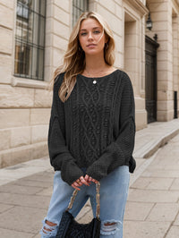 Dropped Shoulder Long Sleeve Sweater