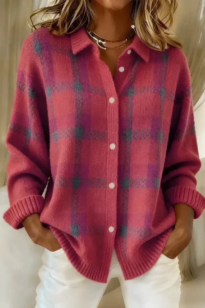 Relaxed Plaid Button-Up Shirt - Susan & Anne