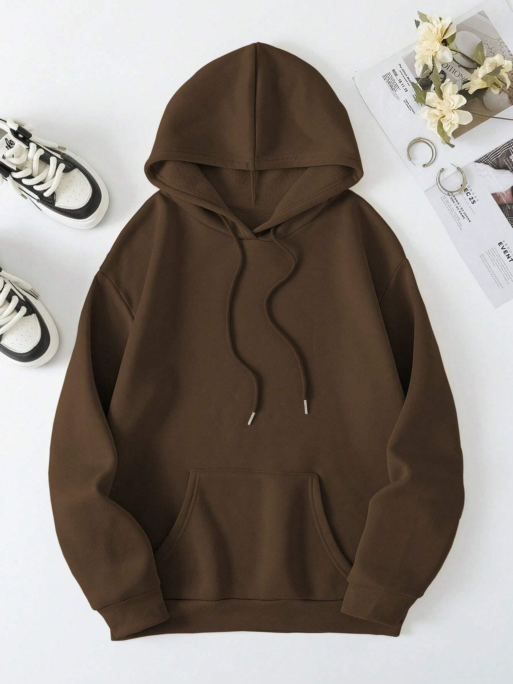 FAITH OVER FEAR Women's Dropped Shoulder Hoodie