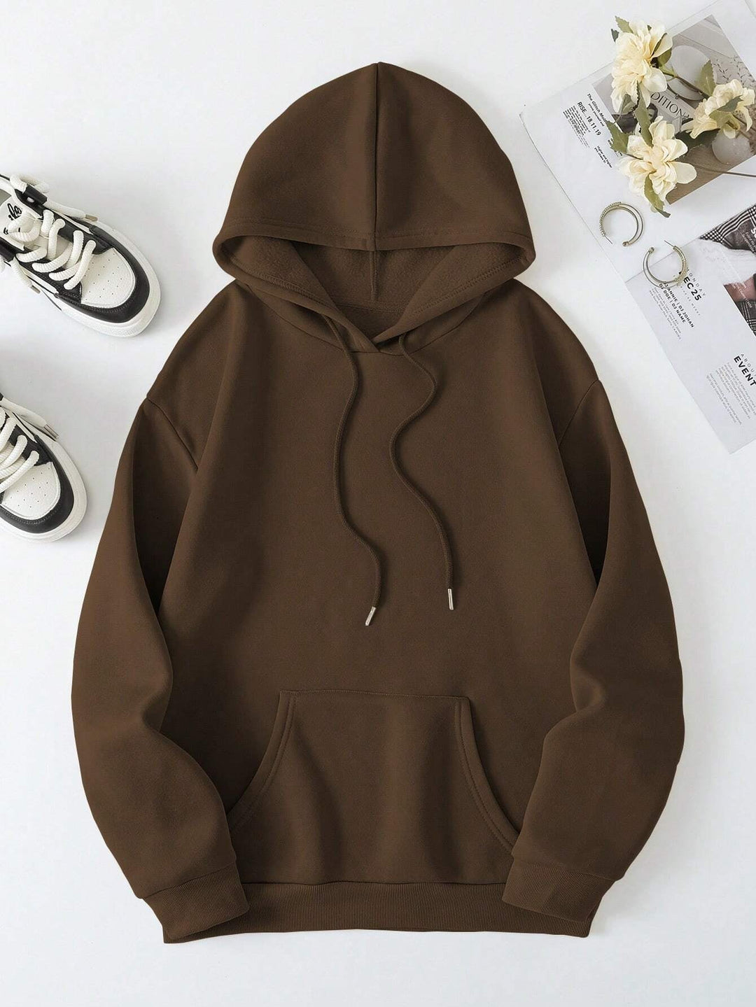 FAITH OVER FEAR Women's Dropped Shoulder Hoodie