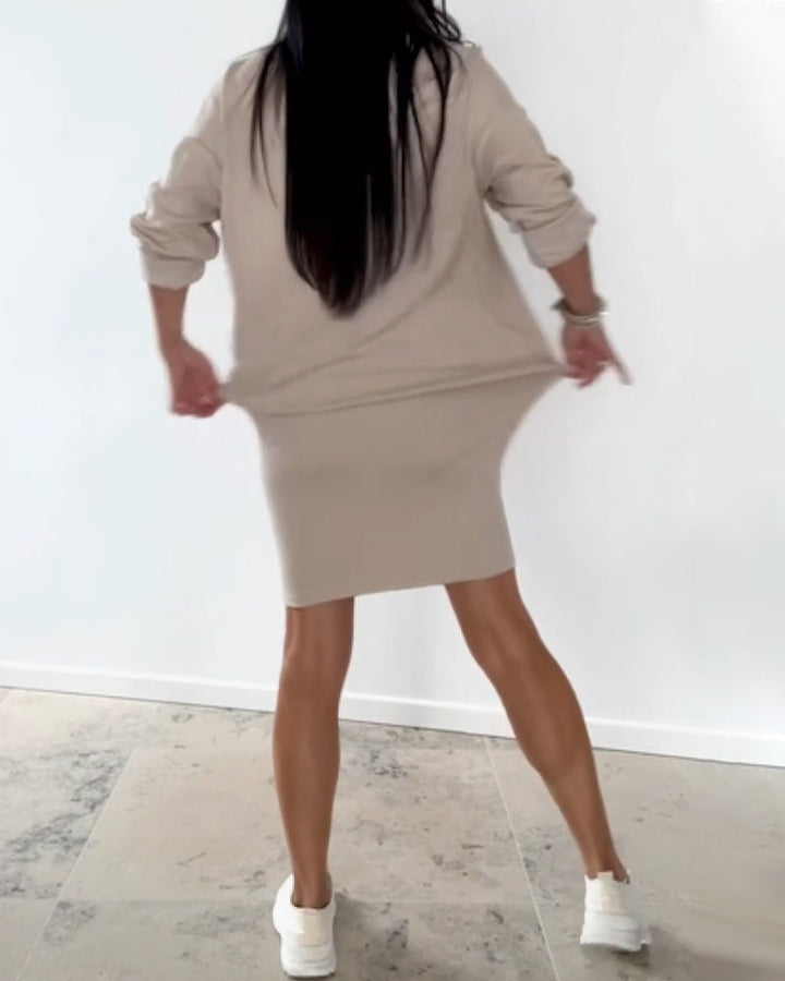 Clemence - Long-Sleeve Shift Dress