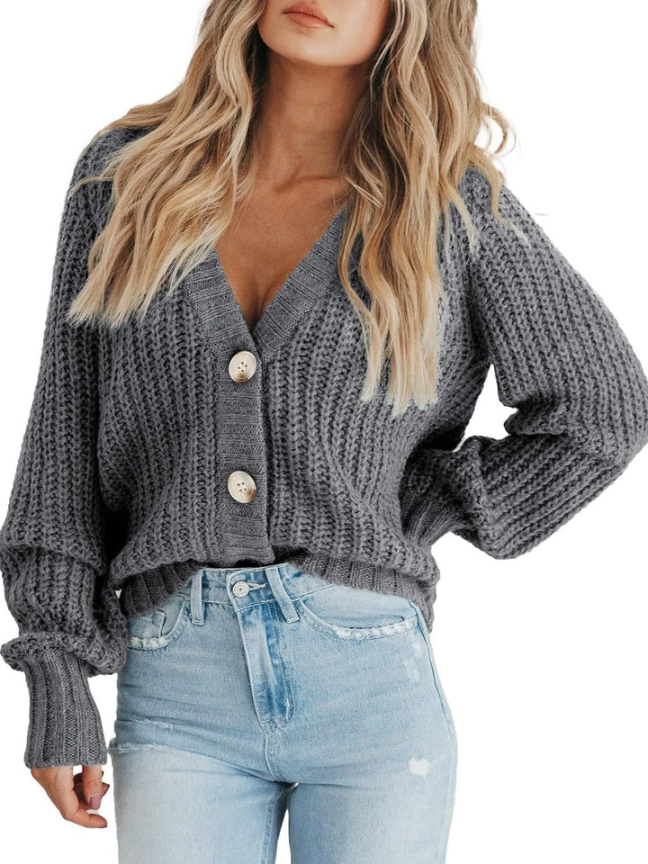 Emily | Button Up Long Sleeve Cardigan