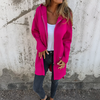 Longline Open-Front Hooded Cardigan - Susan & Anne