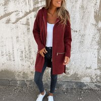 Longline Open-Front Hooded Cardigan - Susan & Anne