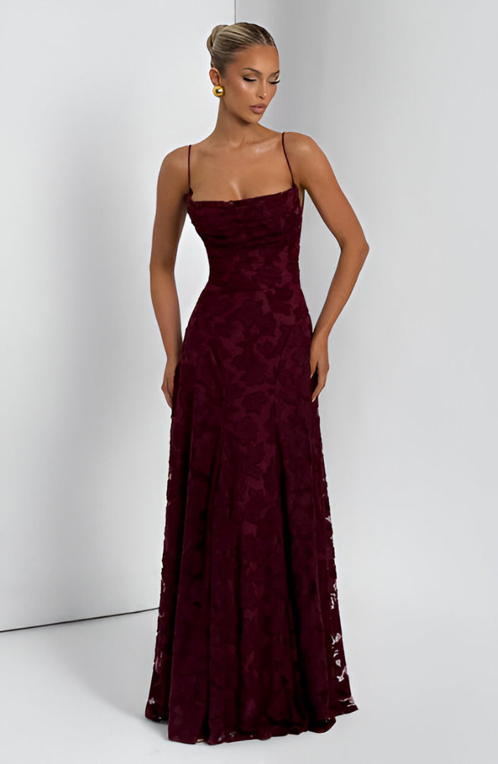 Lace Corsage Maxi Dress