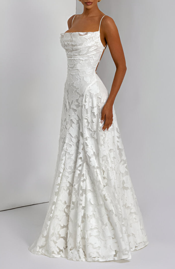 Francisa - Lace Corsage Maxi Dress