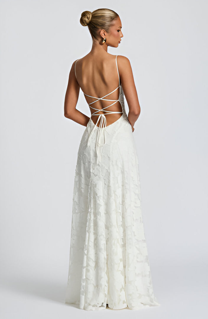 Francisa - Lace Corsage Maxi Dress