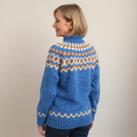 Patterned Yoke Knit Sweater