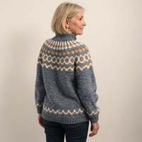 Patterned Yoke Knit Sweater