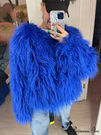 Styled look with the fur elegant fringe coat