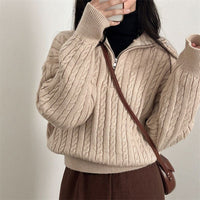Cotton Half Zip Sweater