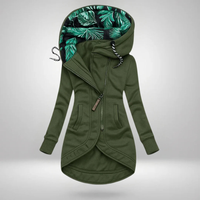 Hooded Curved-Hem Zip Coat – Susan & Anne