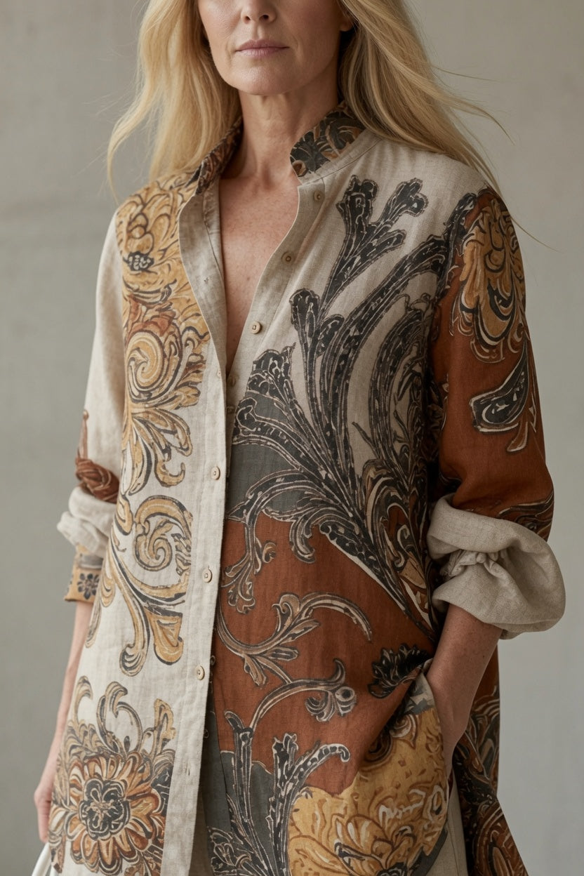Printed Shirt and Trousers Vintage Set - Susan & Anne