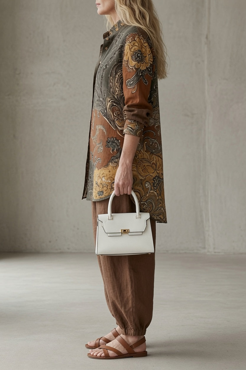 Printed Shirt and Trousers Vintage Set - Susan & Anne