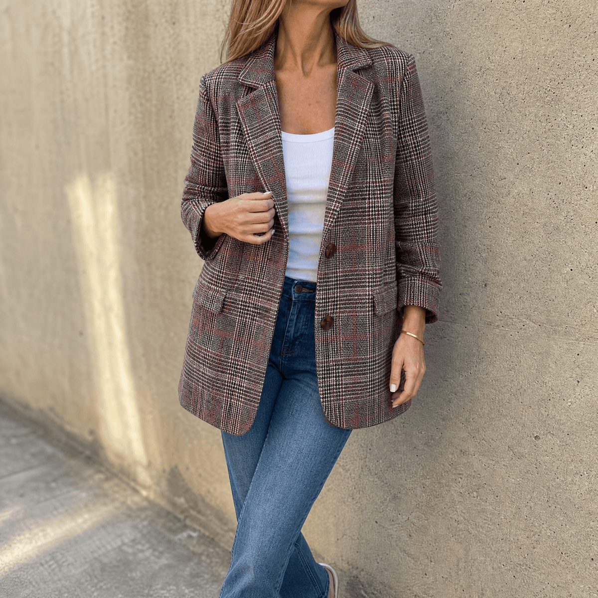 Classic Glen Plaid Blazer - Susan & Anne