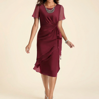 Gathered Twist-Waist Dress
