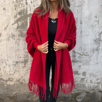 Fringed Shawl-Collar Wrap Coat – Susan & Anne