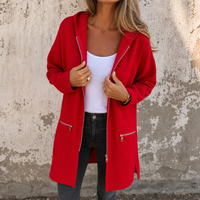 Longline Open-Front Hooded Cardigan - Susan & Anne