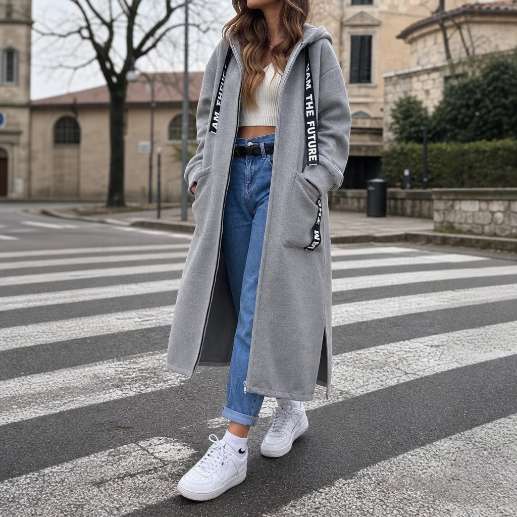 Oversized Hooded Sweatshirt Coat – Susan & Anne