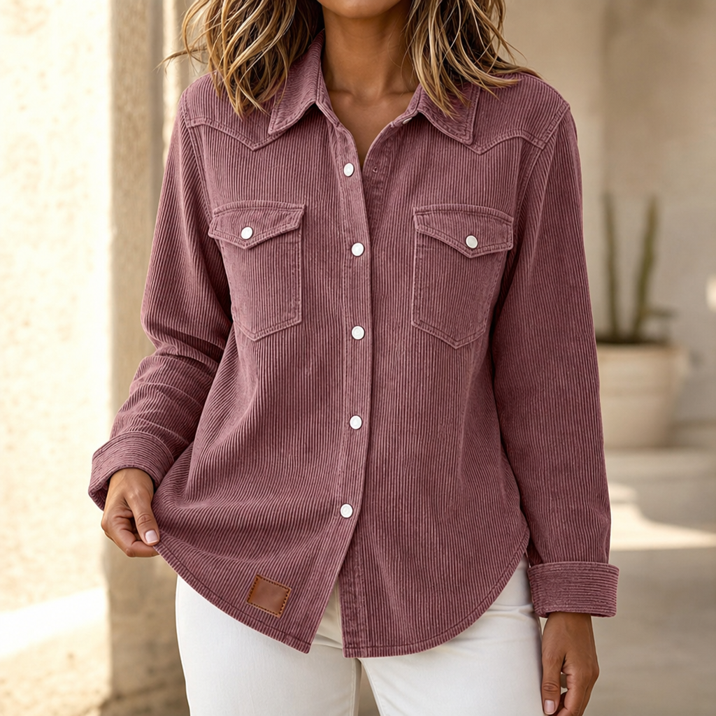 Ribbed Knit Button-Front Shacket - Susan & Anne
