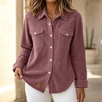 Ribbed Knit Button-Front Shacket - Susan & Anne