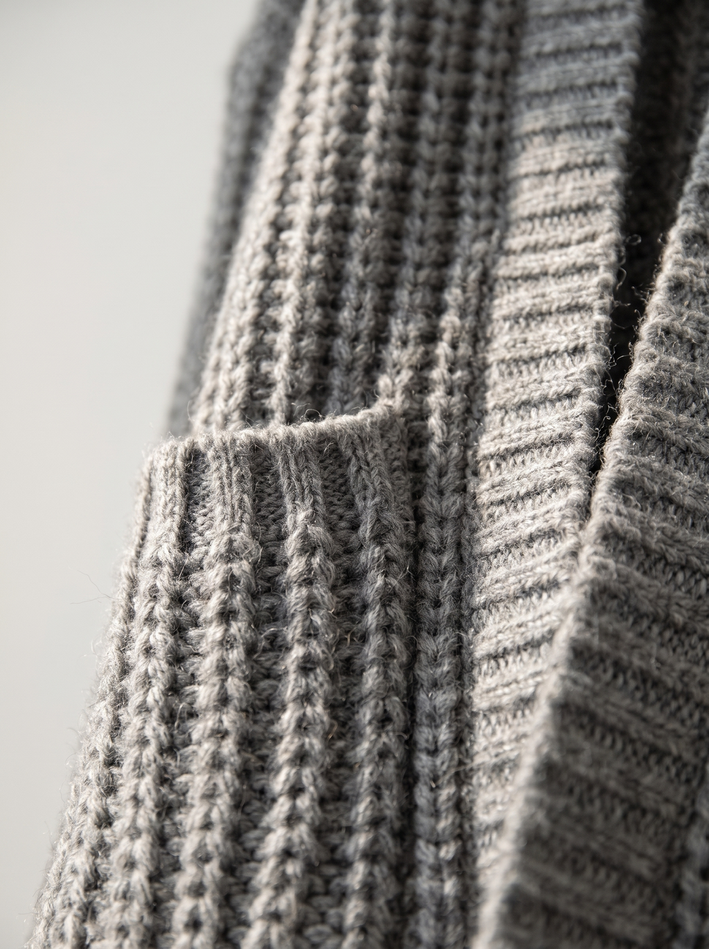 Detail of the rosalienne soft-touch longline cardigan