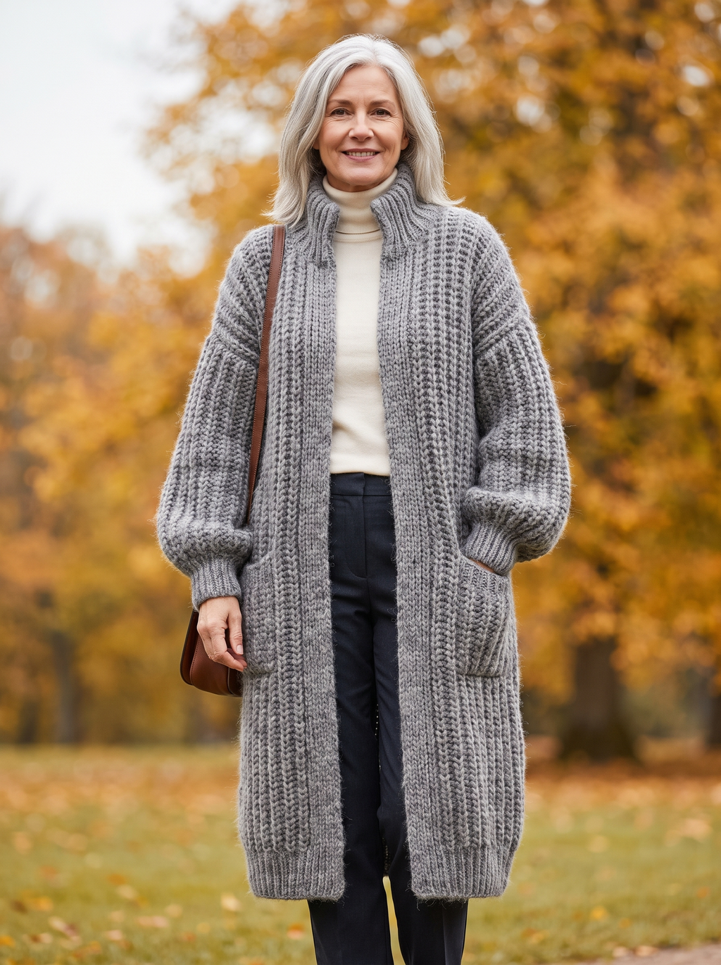 Close-up texture of the rosalienne soft-touch longline cardigan
